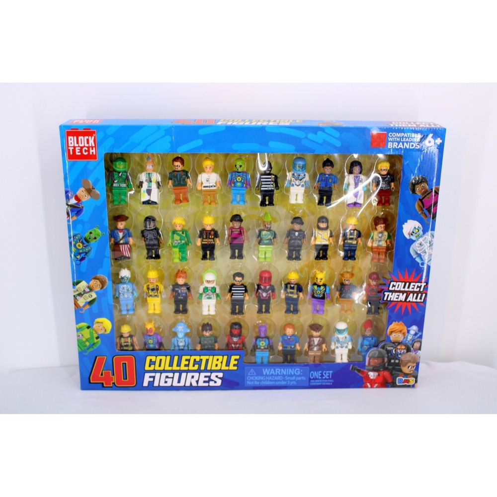 Block Tech 40 Collectible Figures Set Building Block Compatible Minifigures New - Picture 1 of 3